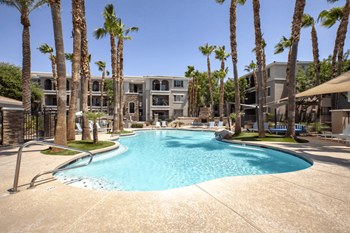 Seasonally heated pool with a toasty spa